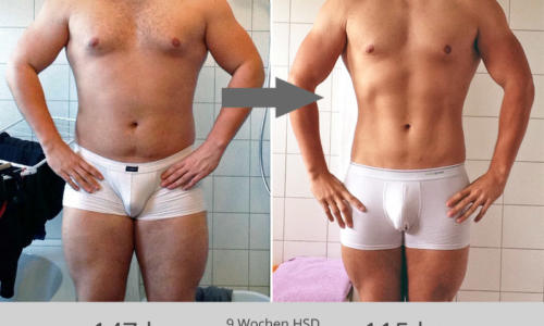 Christian vor und nach der HSD — von 35% auf 16% Körperfettanteil (-19%)